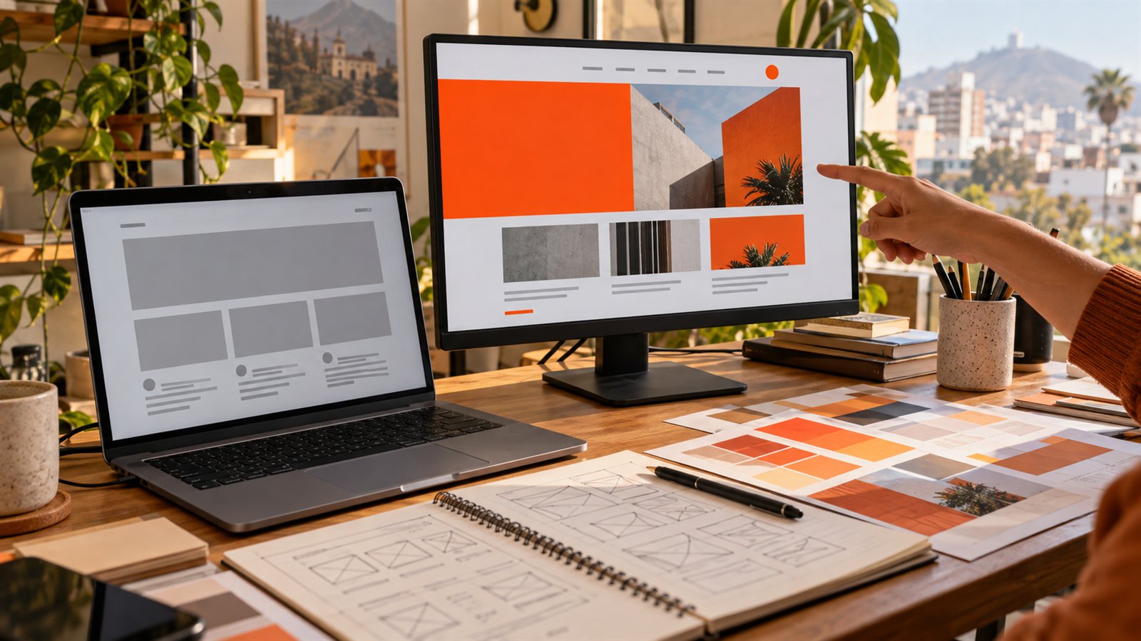 Comparación entre una web con plantilla genérica y una web a medida con identidad de marca